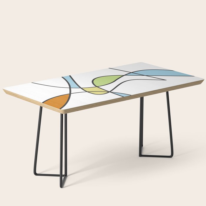 Mid Century Modern Abstract Design Coffee Table Gallery Image 1