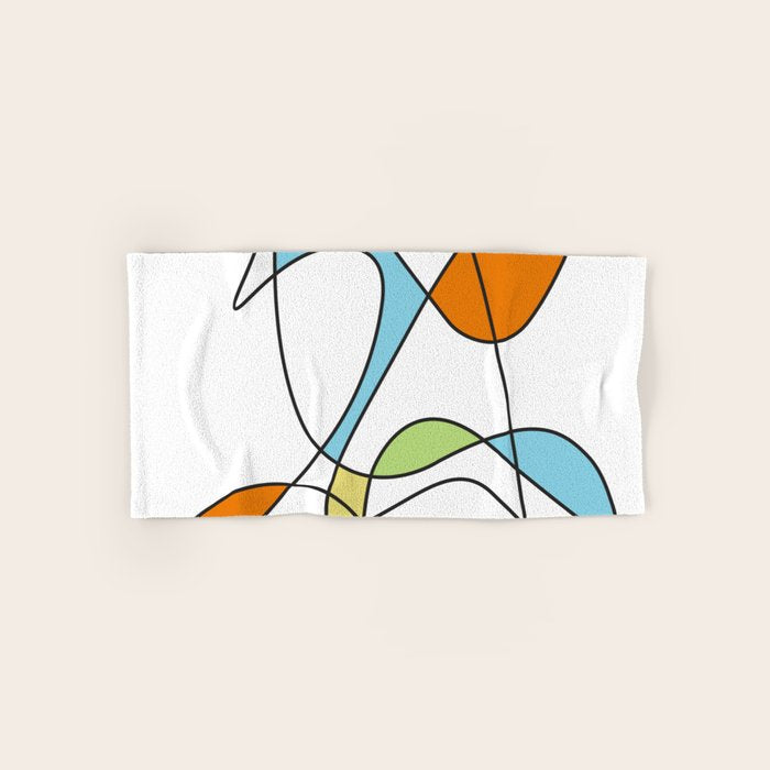 Mid Century Modern Abstract Design Bath Towel Gallery Image 1