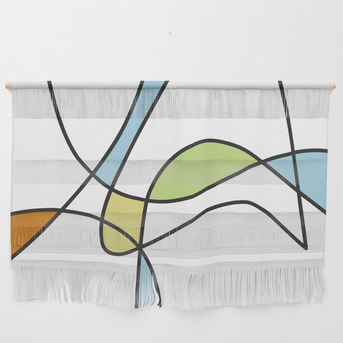 Mid Century Modern Abstract Design Wall Hanging Gallery Image 1