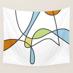 Mid Century Modern Abstract Design Wall Tapestry Gallery Image 4
