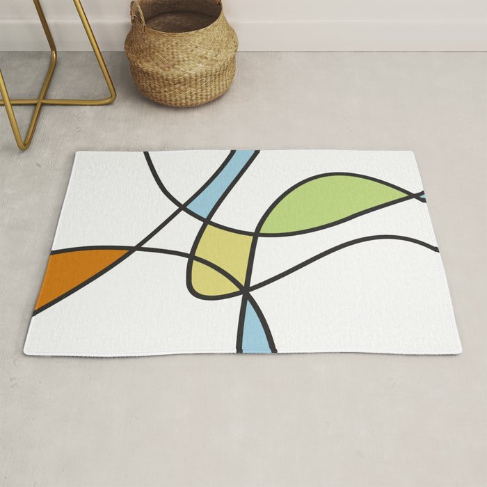 Mid Century Modern Abstract Design Rug Gallery Image 1