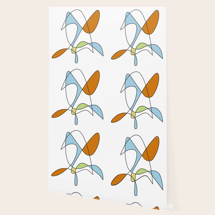 Mid Century Modern Abstract Design Wallpaper Gallery Image 2