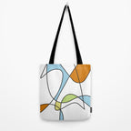 Mid Century Modern Abstract Design Tote Bag Gallery Image 2