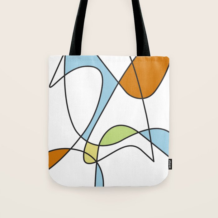 Mid Century Modern Abstract Design Tote Bag Gallery Image 1