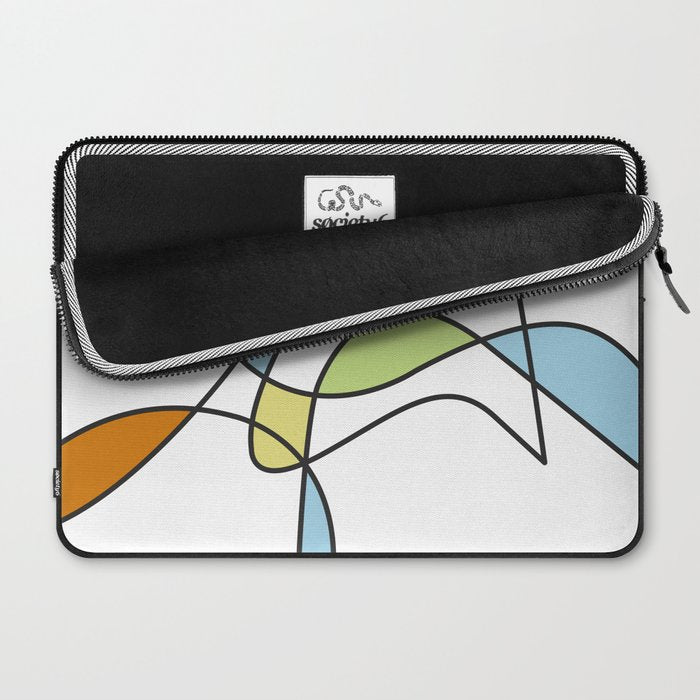Mid Century Modern Abstract Design Laptop Sleeve Gallery Image 2