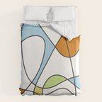 Mid Century Modern Abstract Design Duvet Cover Gallery Image 6