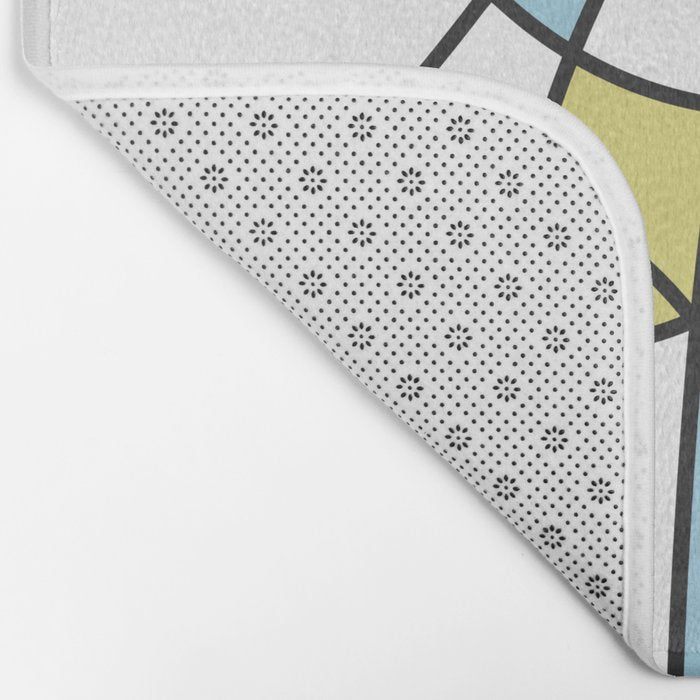 Mid Century Modern Abstract Design Bath Mat Gallery Image 2