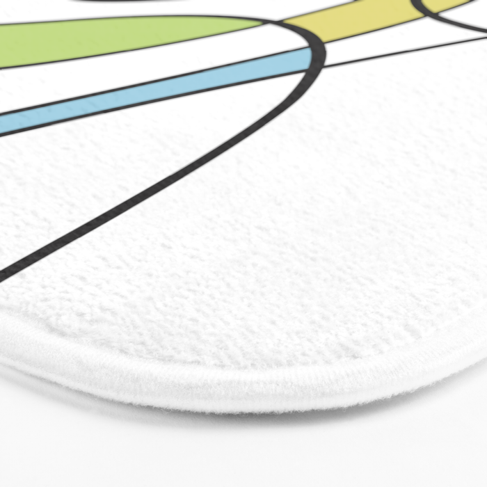 Mid Century Modern Abstract Design Bath Mat Gallery Image 3