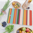 Vintage Striped Beach Pattern Cutting Board Gallery Image 2