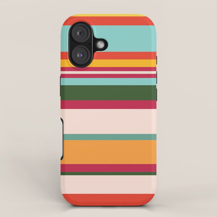 Vintage Striped Beach Pattern iPhone Case Gallery Image 1