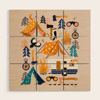 Camping Kit - Orange & Blue Wood Wall Art Gallery Image 1