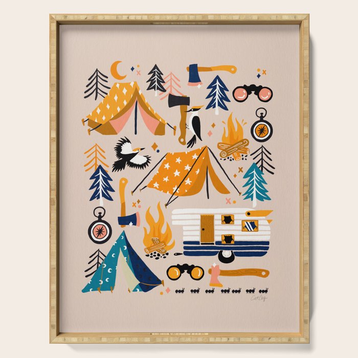 Camping Kit - Orange & Blue Serving Tray Gallery Image 1