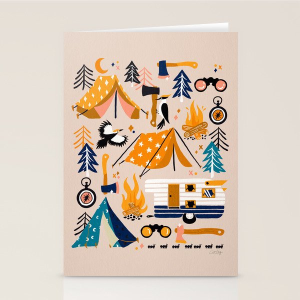 Camping Kit - Orange & Blue Stationery Card Gallery Image 2