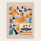 Camping Kit - Orange & Blue Poster Gallery Image 4