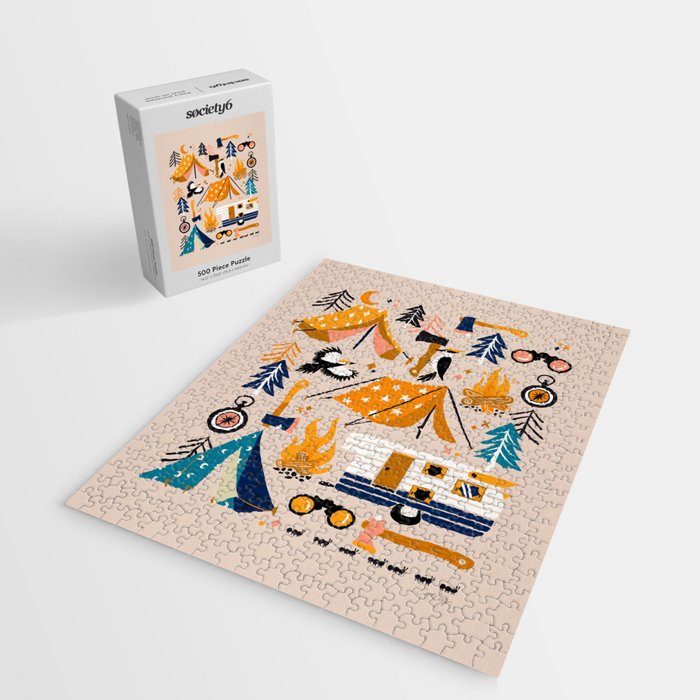 Camping Kit - Orange & Blue Jigsaw Puzzle Gallery Image 2