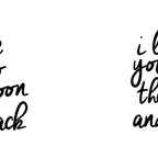 I Love You to the Moon and Back black-white kids room typography poster home wall decor canvas Coffee Mug Gallery Image 2