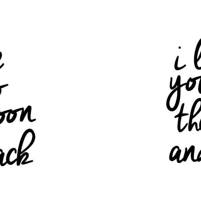 I Love You to the Moon and Back black-white kids room typography poster home wall decor canvas Coffee Mug Gallery Image 2