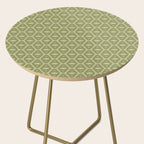 Mint Green 1970s Inspired Retro Geometric Pattern Side Table Gallery Image 2