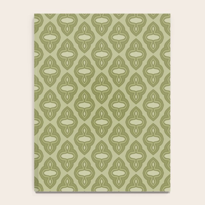Mint Green 1970s Inspired Retro Geometric Pattern Notebook Gallery Image 4