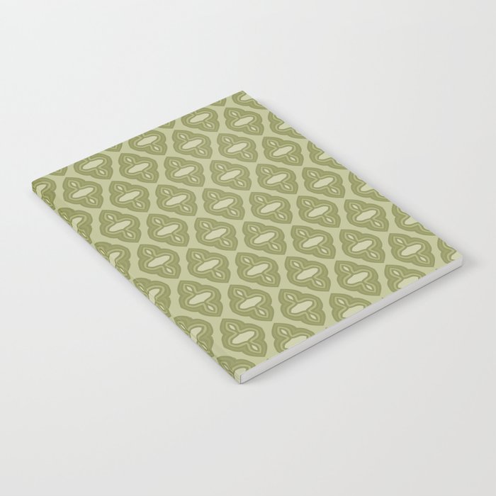 Mint Green 1970s Inspired Retro Geometric Pattern Notebook Gallery Image 2