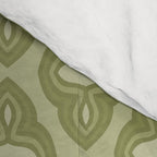 Mint Green 1970s Inspired Retro Geometric Pattern Comforter Gallery Image 4