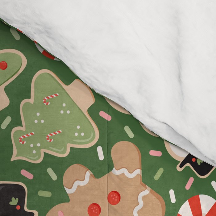 Sweet Christmas Cookies on Green Comforter Gallery Image 4
