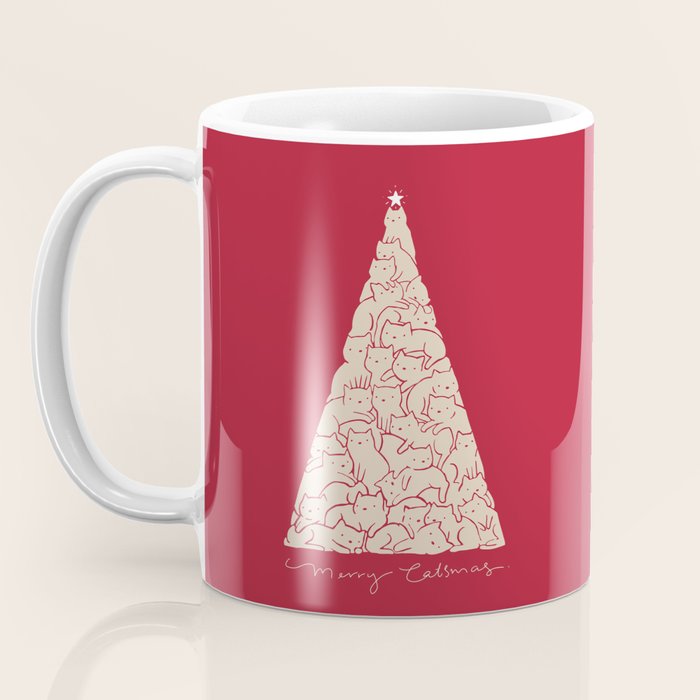 Cat Landscape 169: Merry Catsmas Coffee Mug Gallery Image 3