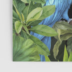Tropical Blues Watercolor Parrots In The Canopy Poster Gallery Image 3