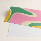 Retro Copacetic Abstract Yellow Pink Green Wrapping Paper Gallery Image 2