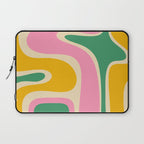Retro Copacetic Abstract Yellow Pink Green Laptop Sleeve Gallery Image 1