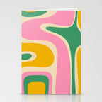 Retro Copacetic Abstract Yellow Pink Green Stationery Card Gallery Image 2