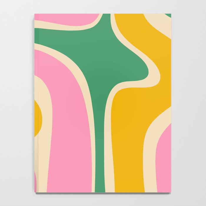 Retro Copacetic Abstract Yellow Pink Green Notebook Gallery Image 4