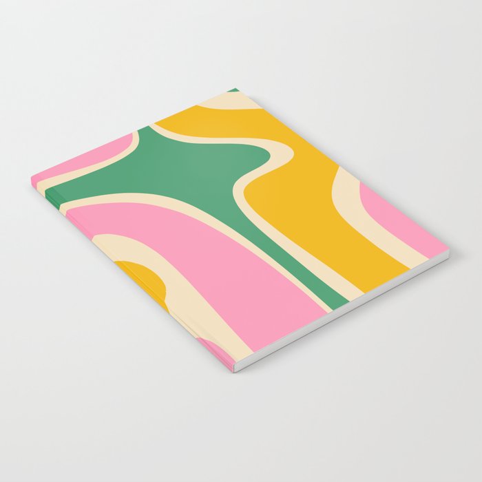 Retro Copacetic Abstract Yellow Pink Green Notebook Gallery Image 1