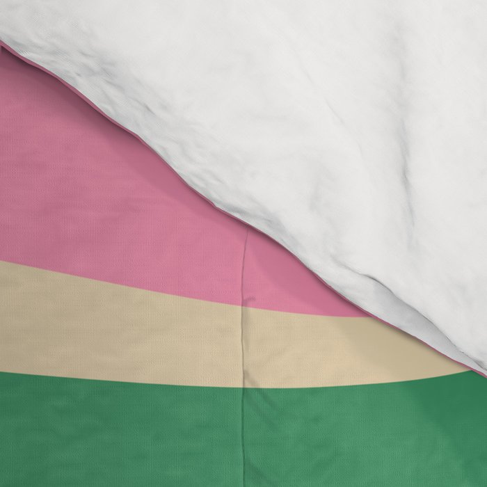 Retro Copacetic Abstract Yellow Pink Green Comforter Gallery Image 4