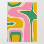 Retro Copacetic Abstract Yellow Pink Green Poster Gallery Image 4