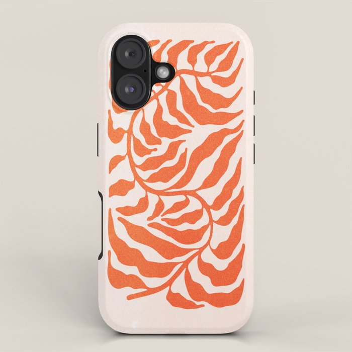 Funky Fern: Orange Peach Edition iPhone Case Gallery Image 1
