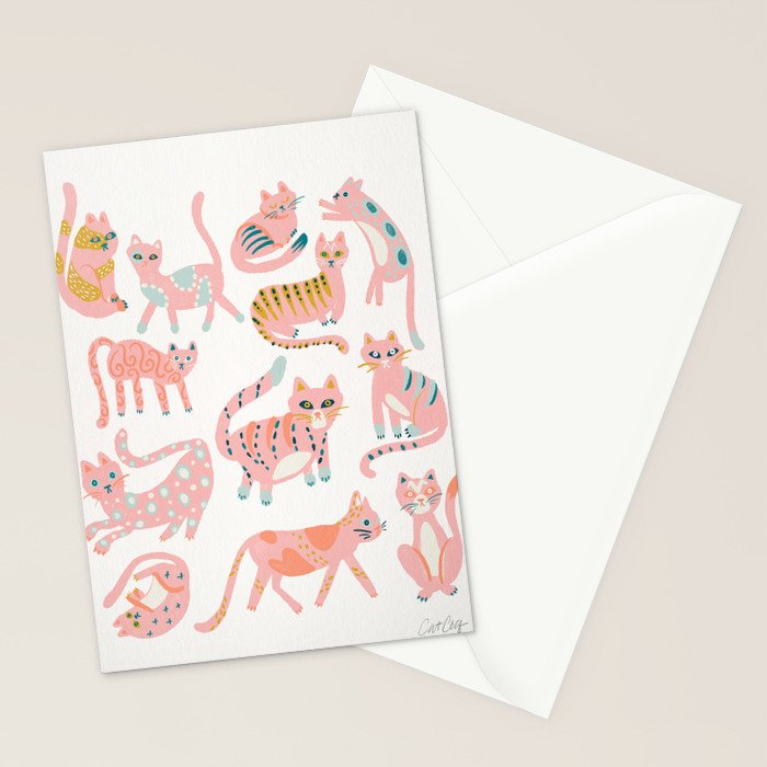 KittyKats - Pink Palette Stationery Card Gallery Image 2