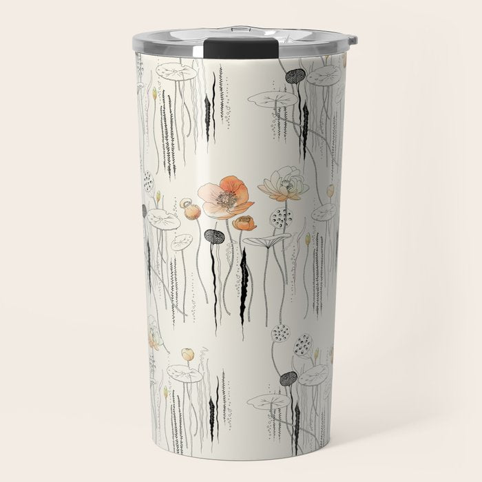 Coral Watercress Pond Travel Mug Gallery Image 1
