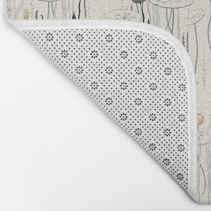 Coral Watercress Pond Bath Mat Gallery Image 2