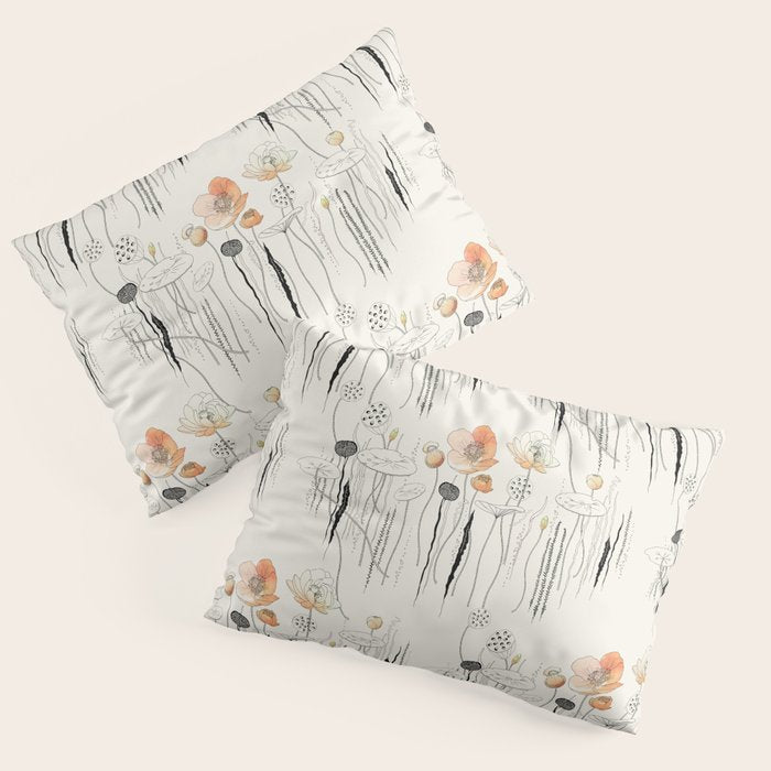 Coral Watercress Pond Pillow Sham Gallery Image 3