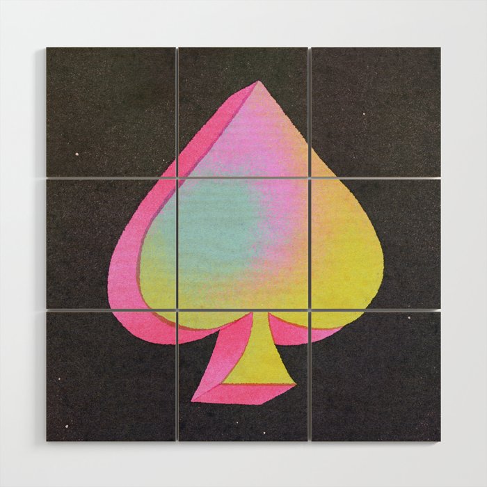 Iridescent Spade Wood Wall Art Gallery Image 1