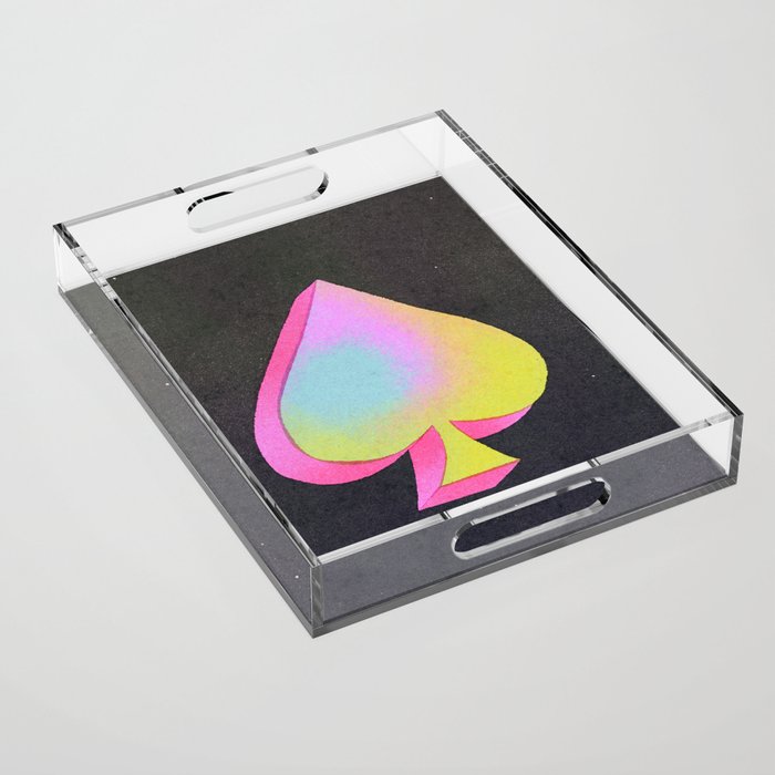 Iridescent Spade Acrylic Tray Gallery Image 1