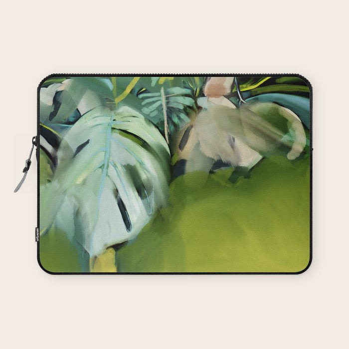 Jungle Abstract Leaves Laptop Sleeve Gallery Image 1