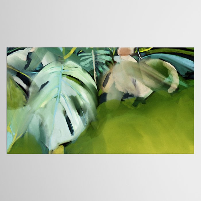 Jungle Abstract Leaves Tablecloth Gallery Image 2
