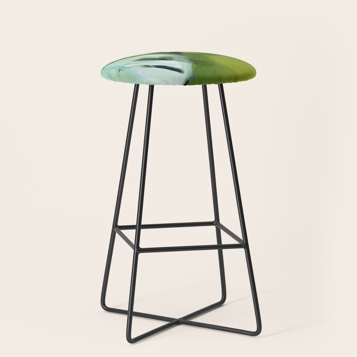 Jungle Abstract Leaves Stool Gallery Image 1