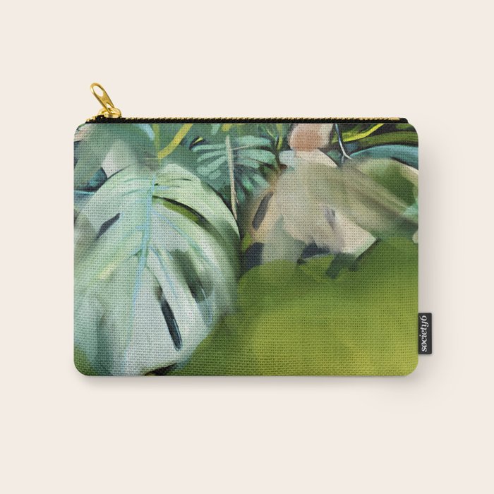 Jungle Abstract Leaves Carry All Pouch Gallery Image 1