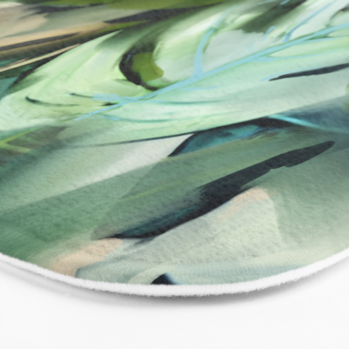 Jungle Abstract Leaves Bath Mat Gallery Image 3