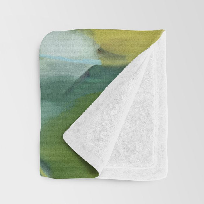 Jungle Abstract Leaves Throw Blanket Gallery Image 3