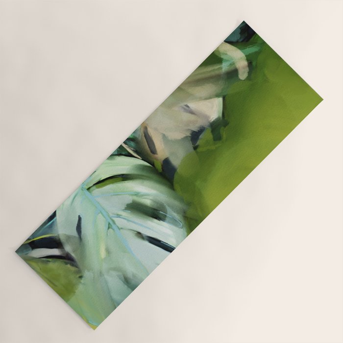 Jungle Abstract Leaves Yoga Mat Gallery Image 1