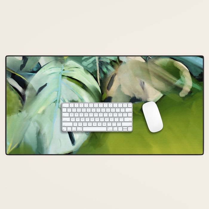 Jungle Abstract Leaves Desk Mat Gallery Image 1